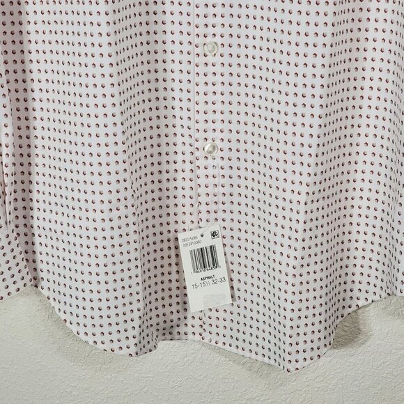 Van Heusen Mens Medium Shirt Traveler Slim Fit 4-Way Stretch 15-15.5 32/33 - Picture 7 of 9